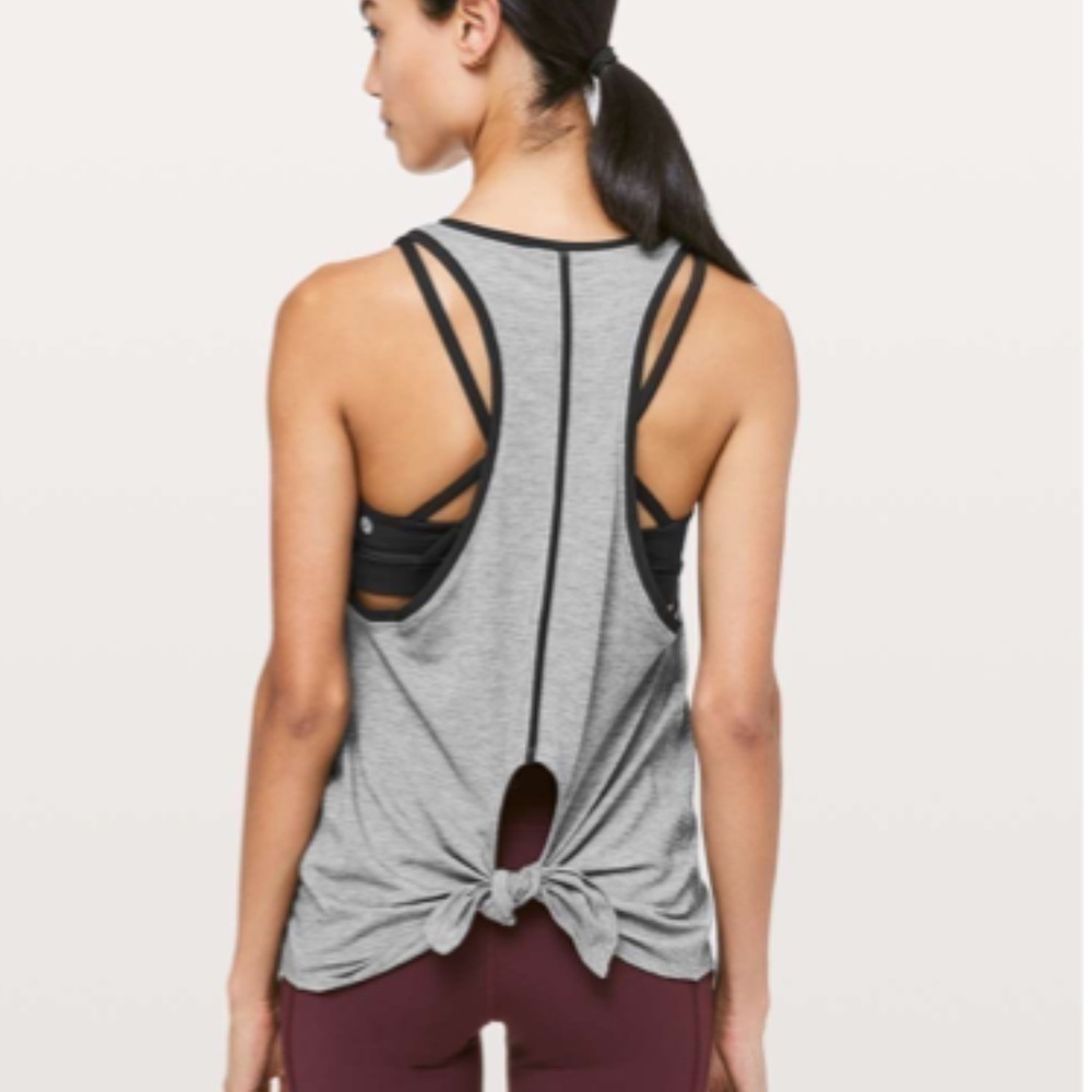 Lululemon Course Of Action Tank Heathered Black - Picture 2 of 6